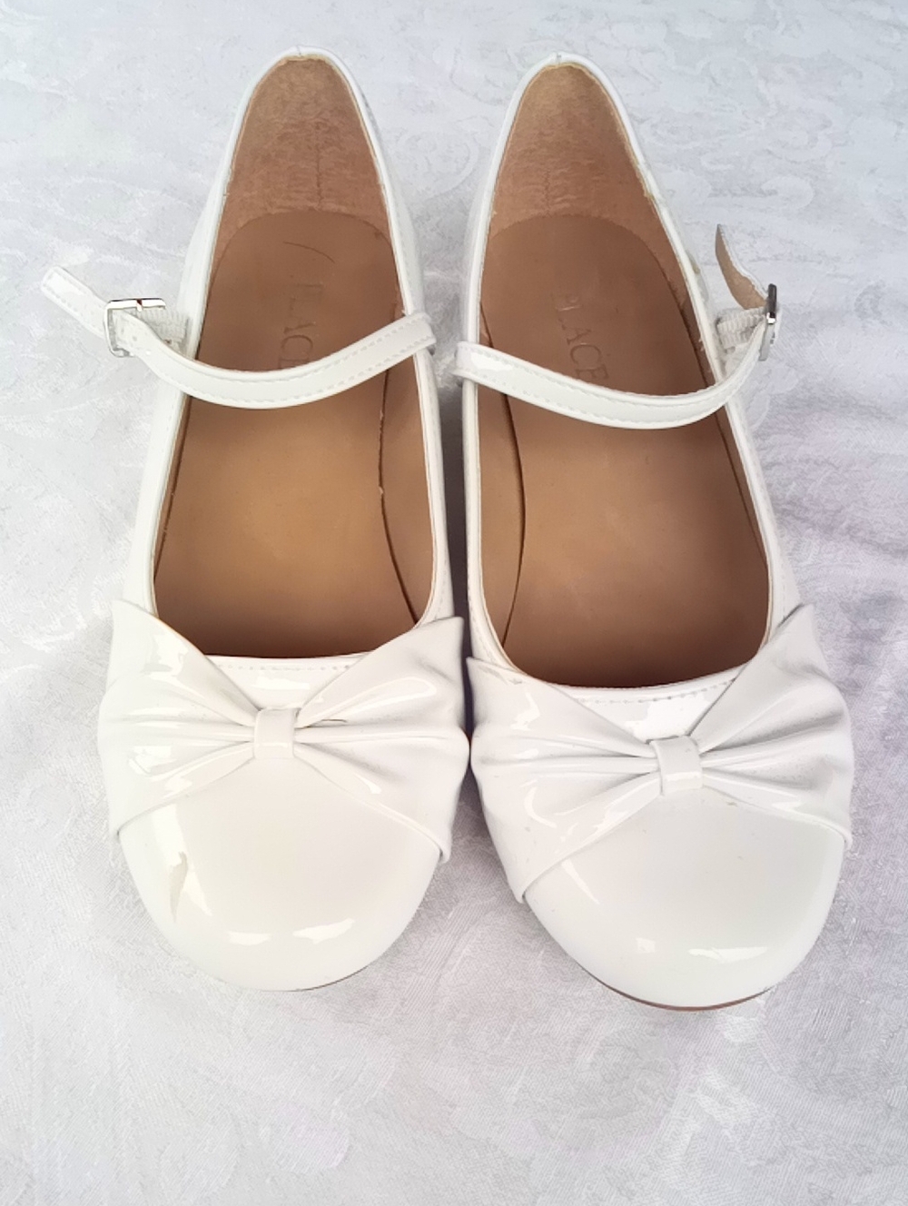 The Children's Place White Patent Mary Janes with Bow